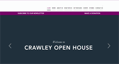 Desktop Screenshot of crawleyopenhouse.co.uk